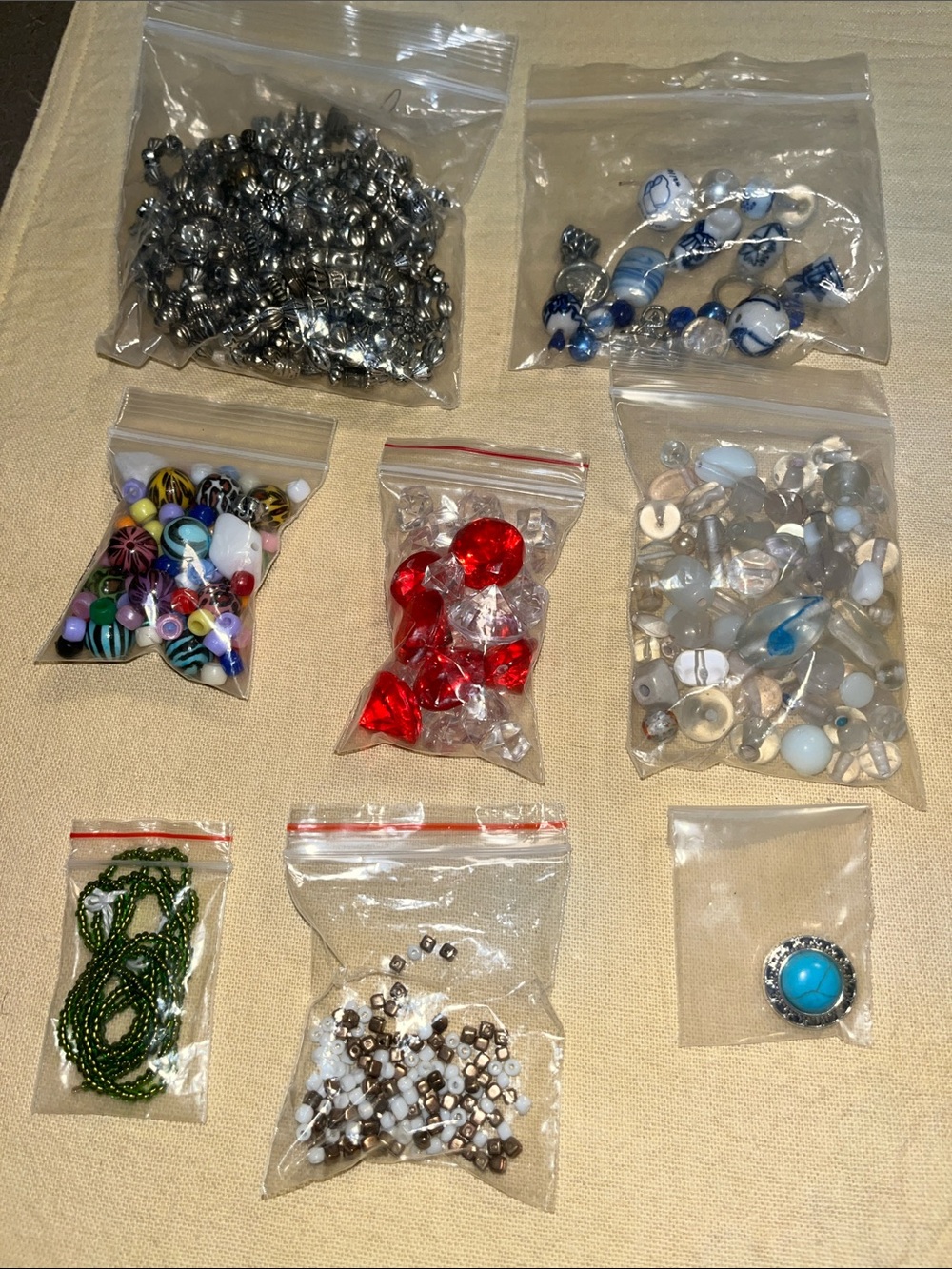 Assorted Beads and Jewelry Findings - Mixed Colors